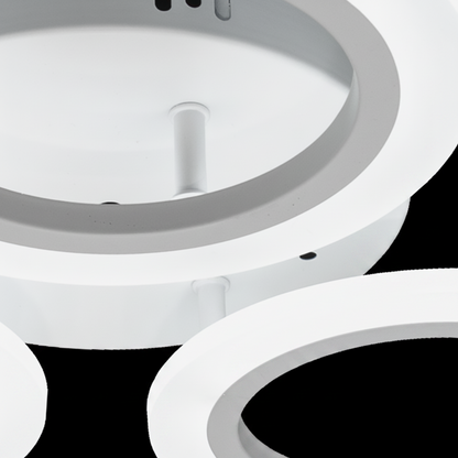 VEĽKÝ 27W LED luster, 3 kruhy, neutrálne svetlo, biely
