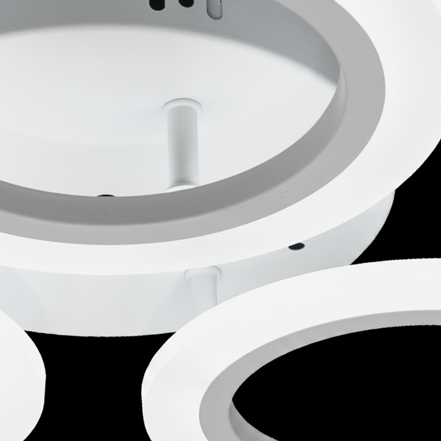 VEĽKÝ 27W LED luster, 3 kruhy, neutrálne svetlo, biely