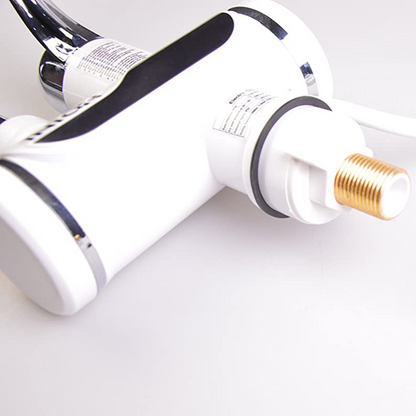 Elektrická batéria s okamžitým ohrevom vody, LED displej teploty, horizontálna s držiakom na drez/vaňu, výkon 3000 W, teplá voda 30°C-60°C, biela, Z007XDT Kuchynské batérie Predvolený názov Alessandro Design