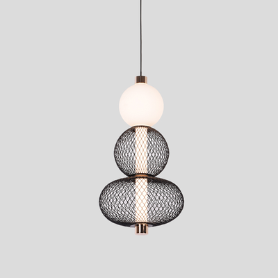 Závesný LED luster LM550/3BK, 12W, Svetlo 3000/4000/6000K, Čierny