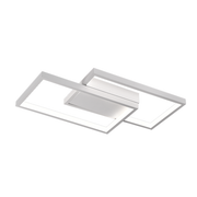 Lustra LED cu telecomanda LANDYN 37W, 2 Patrate, lumina Rece/Calda/Neutra, Dimabila, Alb Lustre LED cu Telecomanda Default Title Alessandro Design