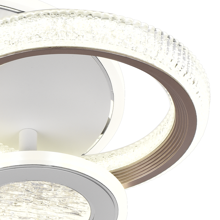 Lustra LED NYXORA 44W, 3 Cercuri, lumina Rece/Calda/Neutra, Alb Lustre LED Default Title Alessandro Design
