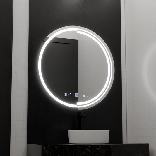 Oglinda LED Rotunda, 60cm, Senzor MotionGlow Consuel Marcello, Sistem Dezaburire, Ceas & Termometru, Dimabila Oglinzi Marcello Default Title Alessandro Design