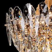 Candelabru Cristal, AURELIUS Nobile, 7xE14, Diametru 40cm, Auriu Lucios, Inaltime Reglabila, Metal si Cristal Candelabre Cristal Default Title Alessandro Design