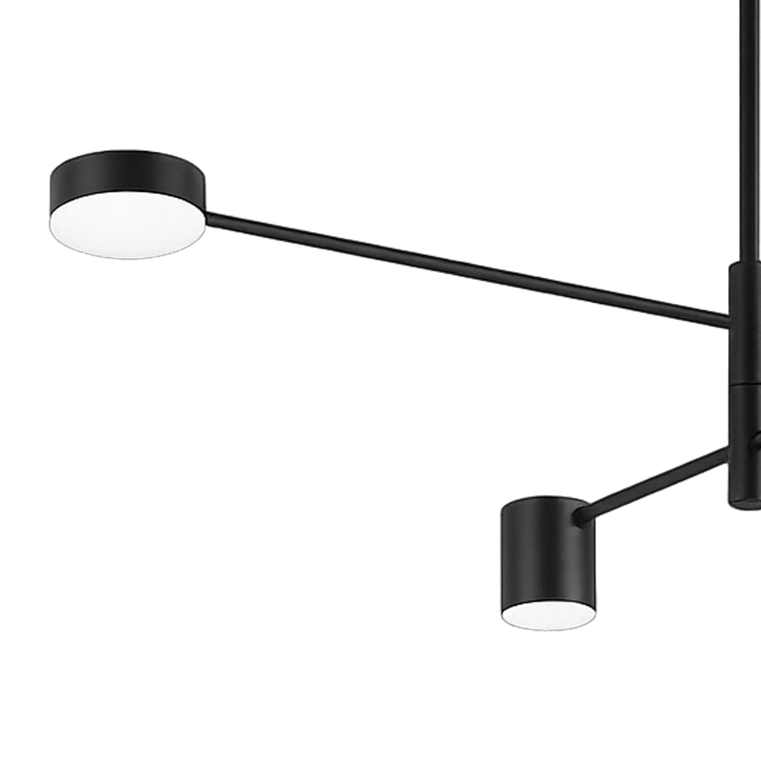 Lustra LED GALIOS 48W, 4 Elemente, lumina Rece/Calda/Neutra, Negru Lustre Moderne Default Title Alessandro Design
