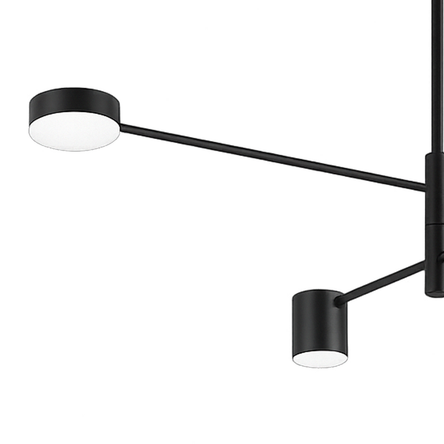 Lustra LED GALIOS 48W, 4 Elemente, lumina Rece/Calda/Neutra, Negru Lustre Moderne Default Title Alessandro Design