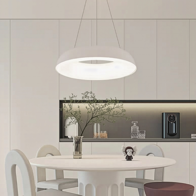 Závesný LED luster s diaľkovým ovládaním CHIARA, 73W, studené/teplé/neutrálne svetlo, stmievateľné, biely