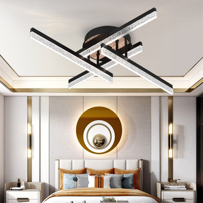 LED luster s diaľkovým ovládaním LT179/4BK, 34W, 4 prvky, studené/teplé/neutrálne svetlo, stmievateľné, čierny
