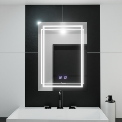 Oglinda LED Rectangulara, 60x80cm, KOVEN Touch, Sistem Dezaburire,Dimabila Oglinzi Korman E Default Title Alessandro Design