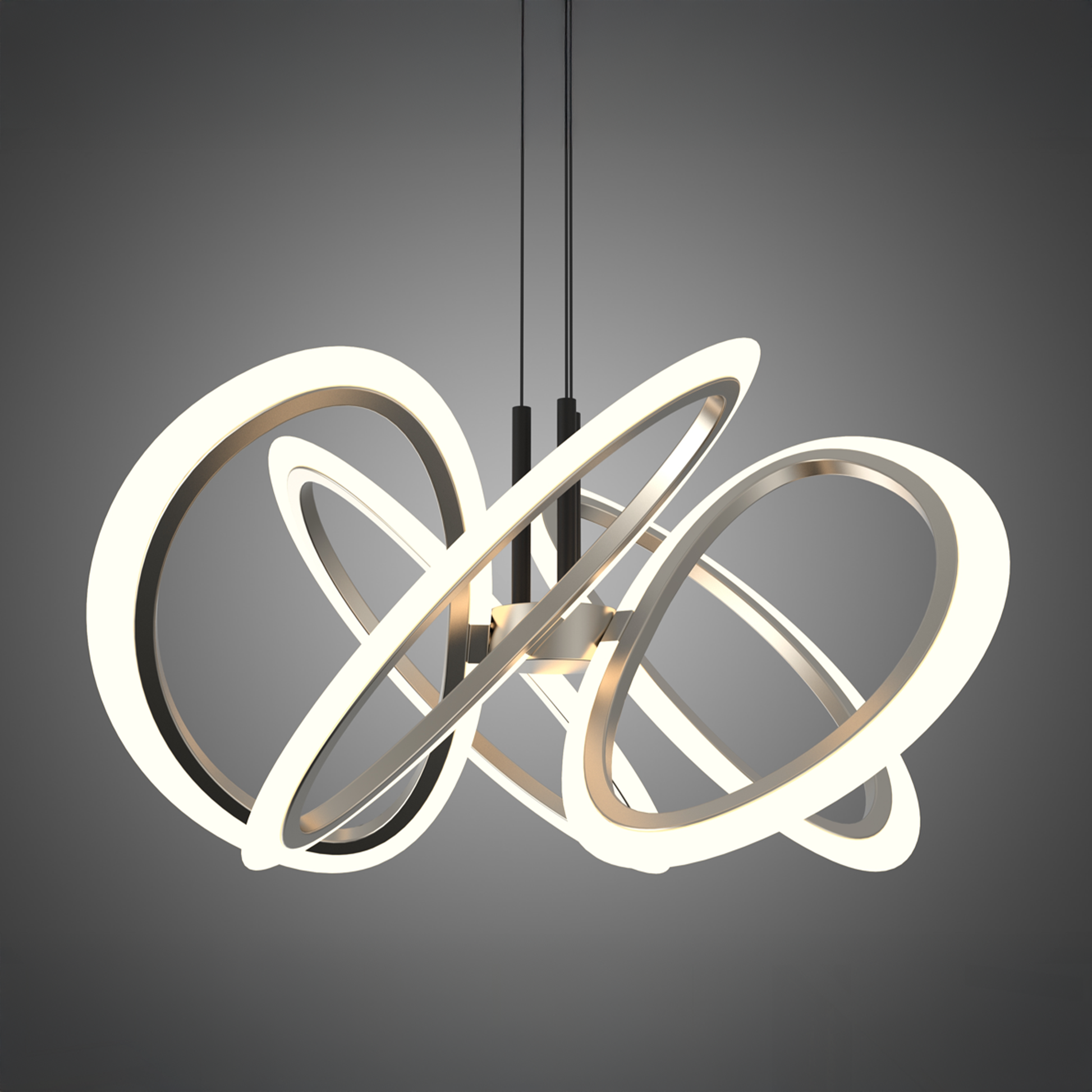 Lustra LED suspendata cu Telecomanda RIMINI 86W, 5 Elemente, lumina Rece/Calda/Neutra, Dimabila, Auriu Lustre LED cu Telecomanda Default Title Alessandro Design