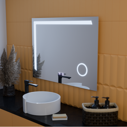 Oglinda LED Rectangulara, 80x60cm, Linea Touch, Sistem Dezaburire, Dimabila Oglinzi Korman E Default Title Alessandro Design