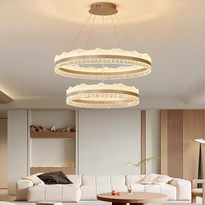 Závesný LED luster s diaľkovým ovládaním NIVALIS, 126W, studené/teplé/neutrálne svetlo, stmievateľné, výškovo nastaviteľné, zlaté