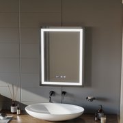 Oglinda LED Touch MODENA Sistem Dezaburire, Ceas si Temperatura 60x80 cm Oglinzi Korman S Default Title Alessandro Design