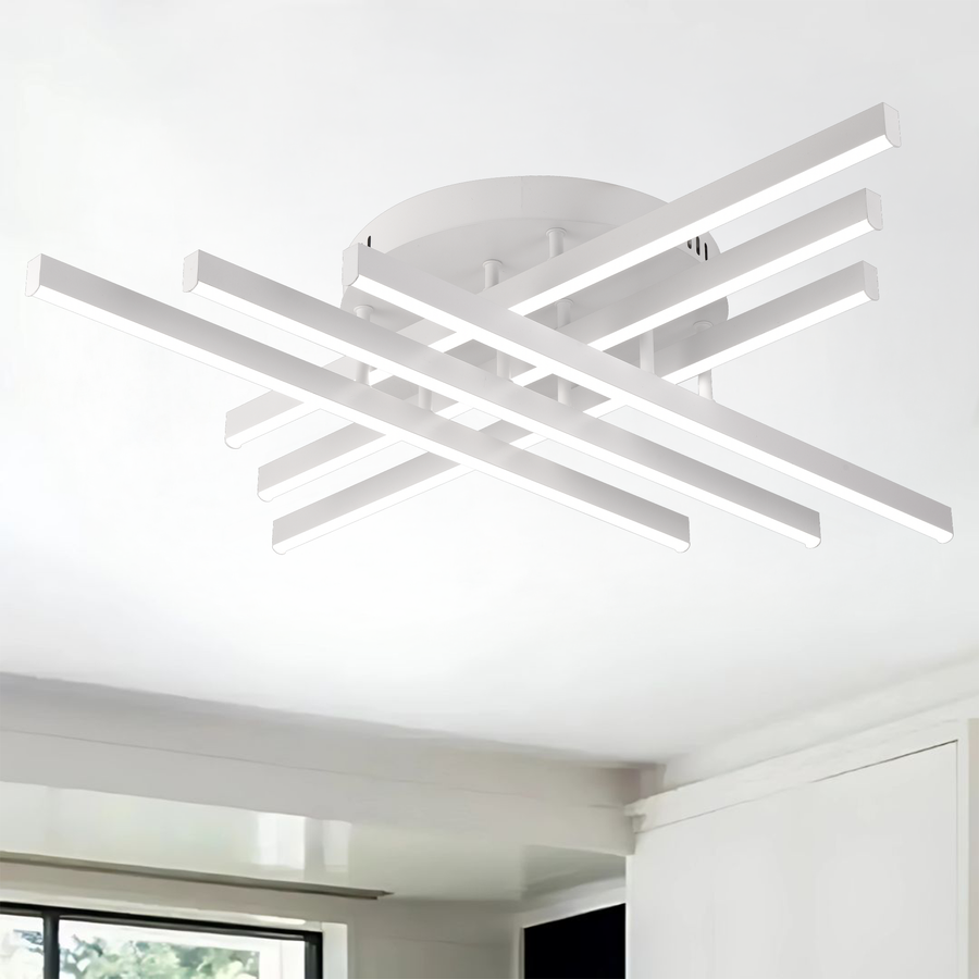 Lustra LED cu Telecomanda, GIO, 81W, Lumina Rece/Clada/Neutra, Alb Lustre LED cu Telecomanda Default Title Alessandro Design