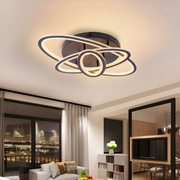 Lustra LED cu telecomanda TIANA 78W, 3 Elipse, lumina Rece/Calda/Neutra, Dimabila, Negru Lustre LED cu Telecomanda Default Title Alessandro Design