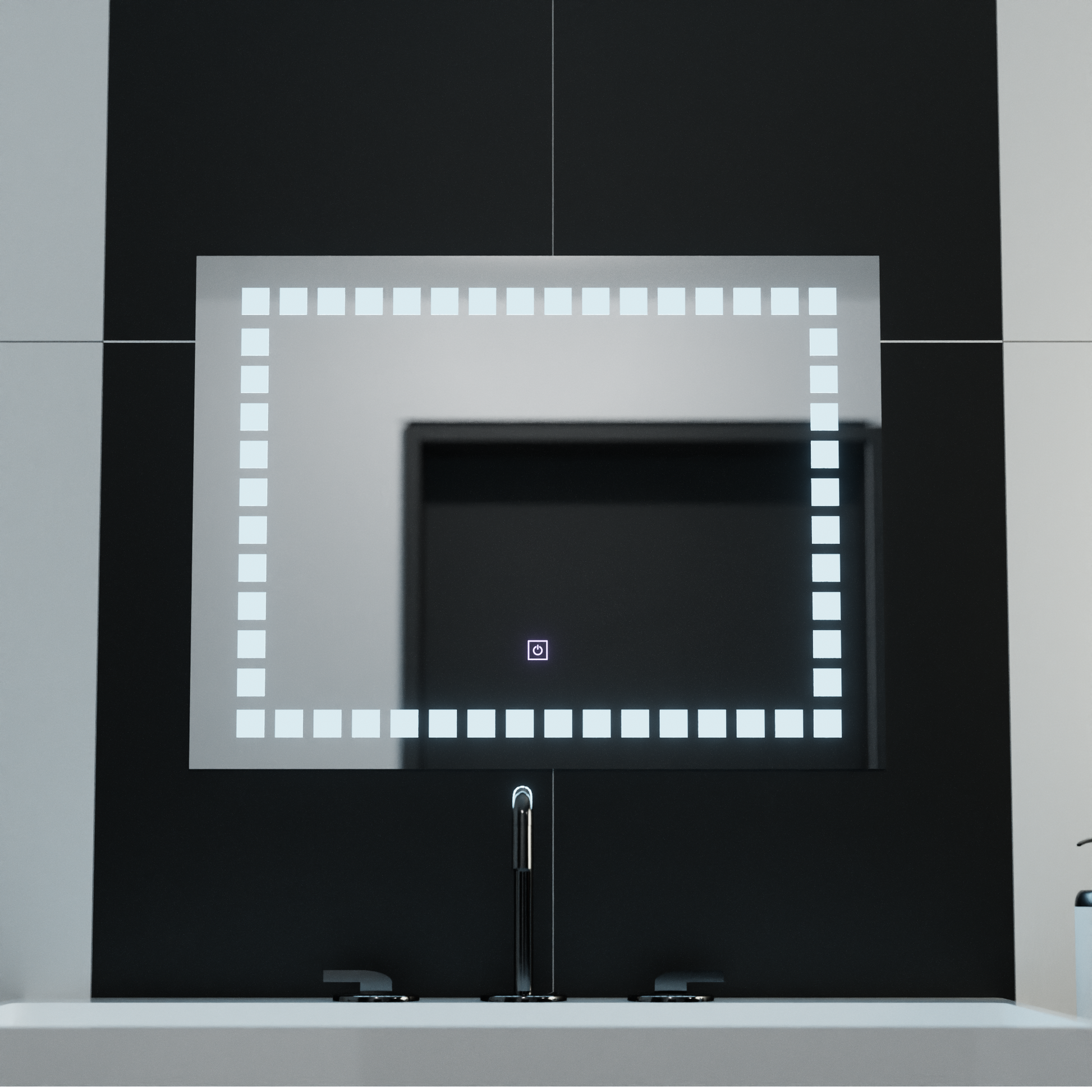 Oglinda LED Rectangulara, 80x60cm, Grid Light Basic Touch Oglinzi Korman C Default Title Alessandro Design