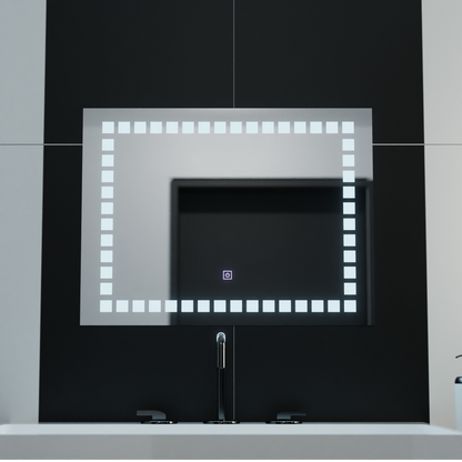 Oglinda LED Rectangulara, 80x60cm, Grid Light Basic Touch Oglinzi Korman C Default Title Alessandro Design