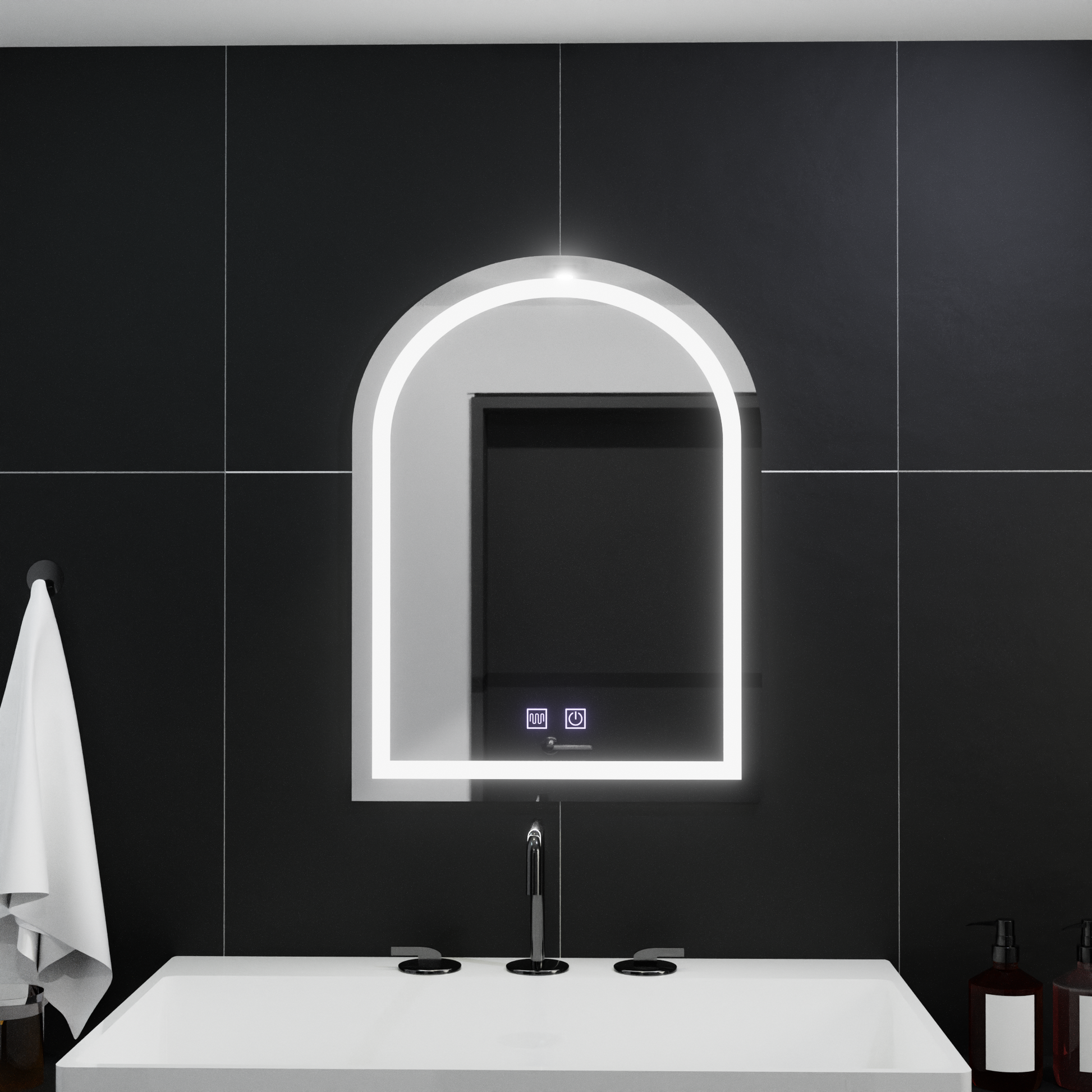 Oglinda LED Arcata 60x80cm, Arco Touch, Sistem Dezaburire, Dimabila Oglinzi Korman E Default Title Alessandro Design