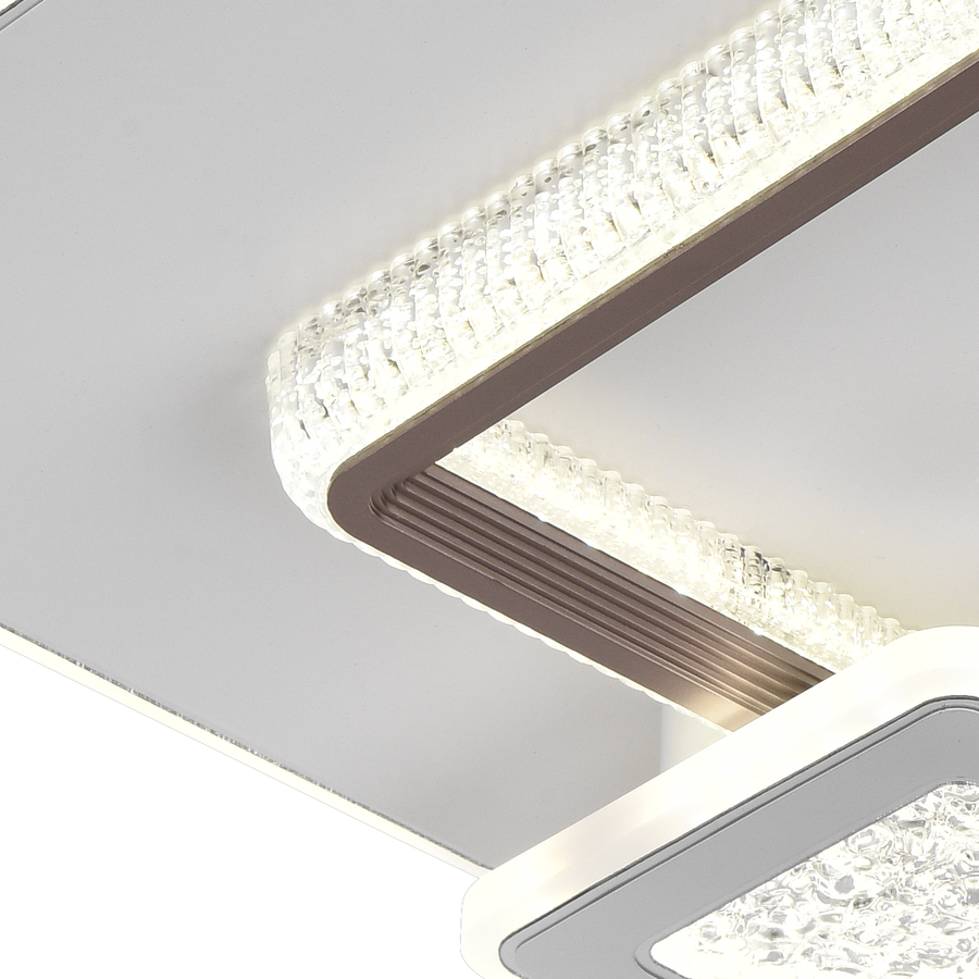 Lustra LED NYXORA 51W, 3 Patrate, lumina Rece/Calda/Neutra, Alb Lustre LED Default Title Alessandro Design