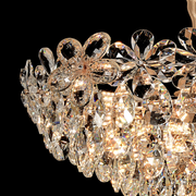 Candelabru Cristal, Eleganza 7xE14, Diametru 40cm, Auriu Lucios, Inaltime Reglabila, Metal si Cristal Candelabre Cristal Default Title Alessandro Design