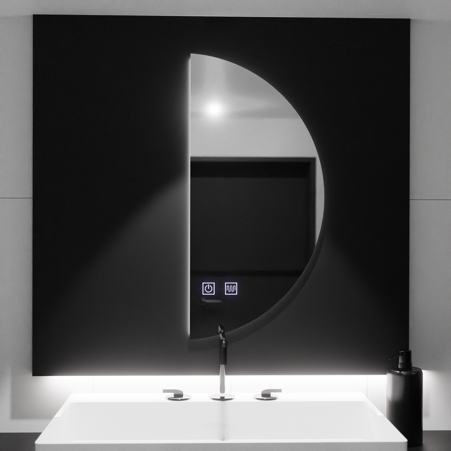 Oglinda LED Semiluna 50x100cm, Arcuat Touch, Sistem Dezaburire, Dimabila Oglinzi Korman E Default Title Alessandro Design