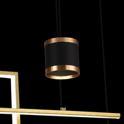Lustra LED suspendata cu telecomanda DENISSE 81W, lumina Rece/Calda/Neutra, Dimabila, Auriu, Inaltime Reglabila, 2233/4GD Lustre LED cu Telecomanda Default Title Alessandro Design