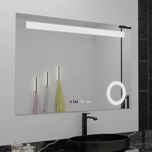 Oglinda LED Rectangulara, 80x60cm, ABSOLU MotionGlow Marcello, Sistem Dezaburire, Ceas & Termometru, Lupa Cosmetica, Dimabila Oglinzi Marcello Default Title Alessandro Design