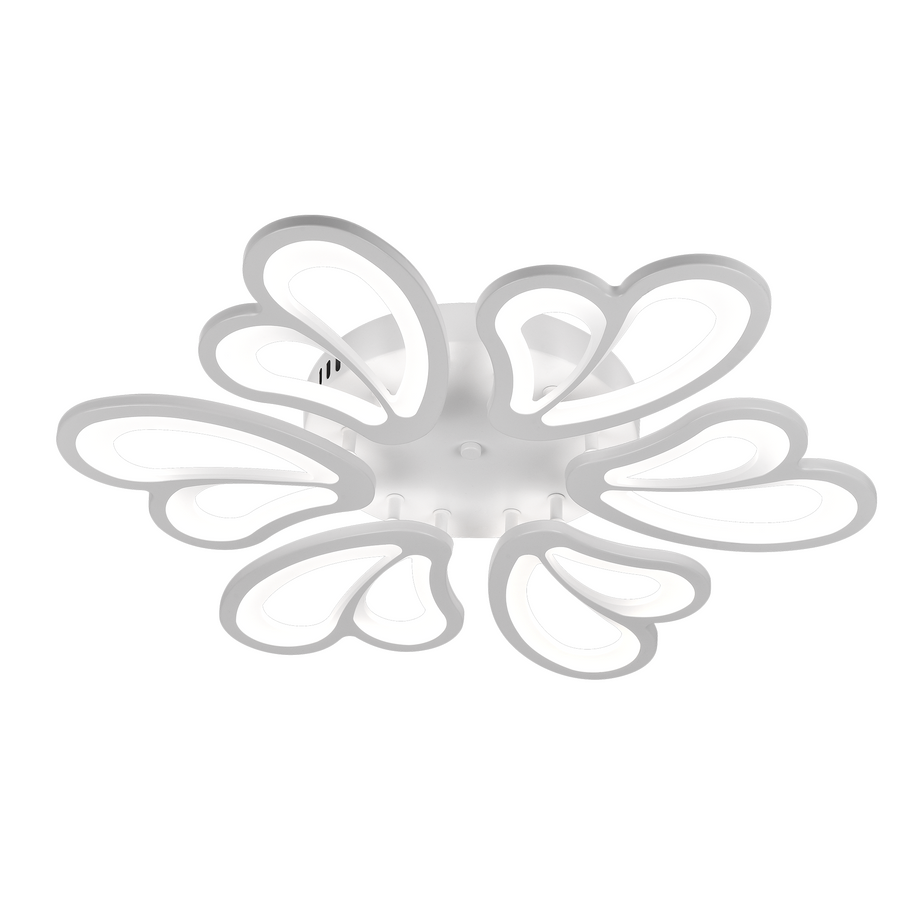 Lustra LED cu telecomanda BLOSSOM 78W, 6 Petale, Diametru 60cm, lumina Rece/Calda/Neutra, Dimabila, Alb Lustre LED cu Telecomanda Default Title Alessandro Design