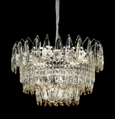 Krištáľový luster CC6687/500CR 9x E14, priemer 50 cm, lesklý chróm, nastaviteľná výška