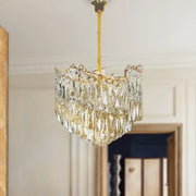 Candelabru Cristal TOPKAPI Petito 3xE27, Diametru 30cm, Auriu Lucios, Inaltime Reglabila Candelabre Cristal Default Title Alessandro Design