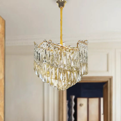 Candelabru Cristal TOPKAPI Petito 3xE27, Diametru 30cm, Auriu Lucios, Inaltime Reglabila Candelabre Cristal Default Title Alessandro Design