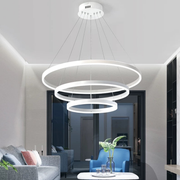 Závesný LED luster s diaľkovým ovládaním SERENA 85W, 60cm, 3 kruhy, studené/teplé/neutrálne svetlo, stmievateľné, biely, výškovo nastaviteľný LED luster s diaľkovým ovládaním Predvolený názov Alessandro Design