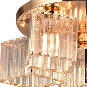 Lustra Clasica Moderna Sasha, LC117/5GD, 5x E27, Metal si Cristal, Auriu, Abajur Lustre Clasice Default Title Alessandro Design