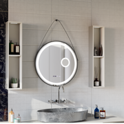 Oglinda LED Rotunda, 11W, 60cm, Micah Senzor MotionGlow Marcello, Sistem Dezaburire, Ceas & Termometru, Lupa Cosmetica, Dimabila Oglinzi Marcello Default Title Alessandro Design