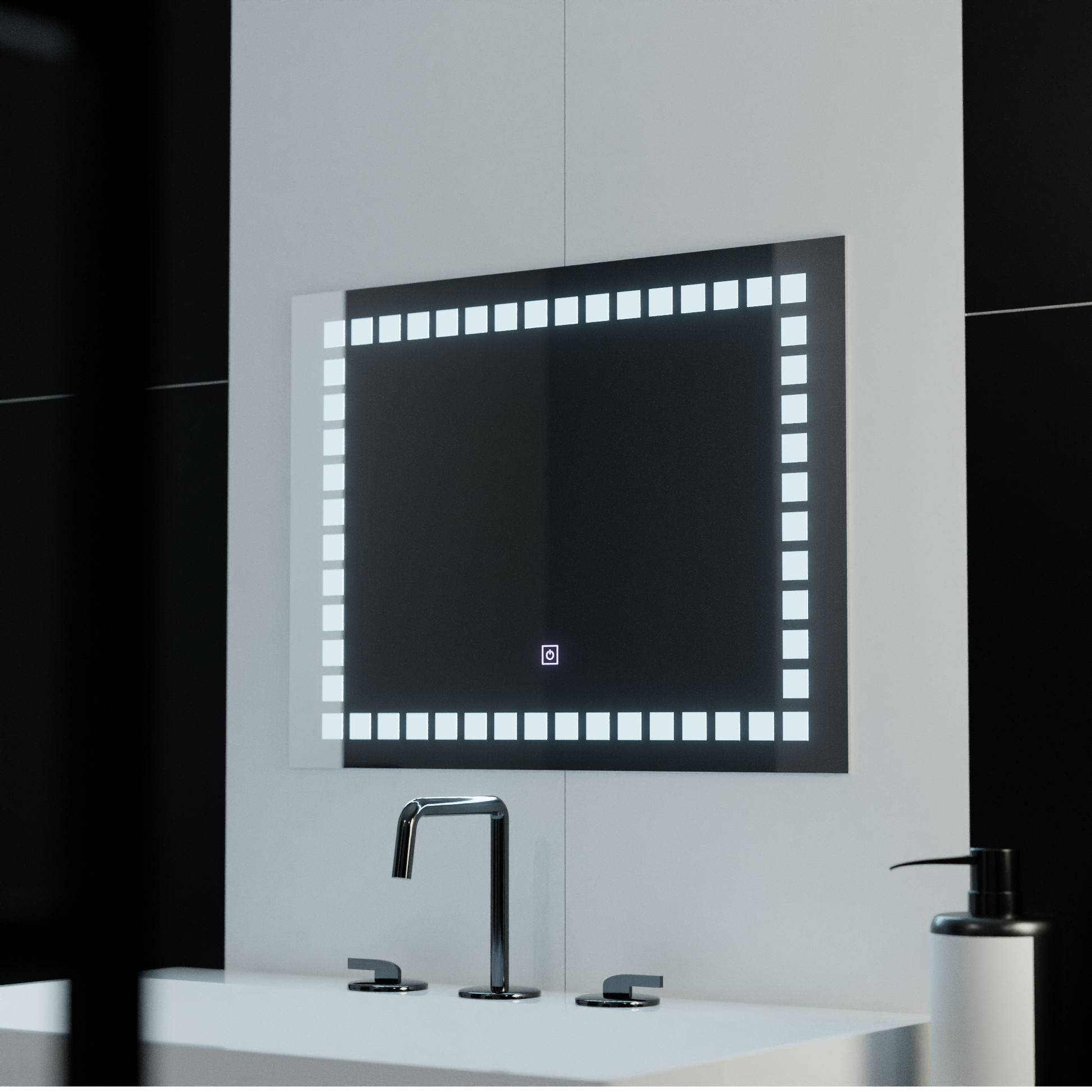 Oglinda LED Rectangulara, 80x60cm, Grid Light Basic Touch Oglinzi Korman C Default Title Alessandro Design