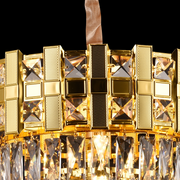 Candelabru Cristal BRAN Nobile 5xE14, Diametru 40cm, Auriu Lucios, Inaltime Reglabila Candelabre Cristal Default Title Alessandro Design