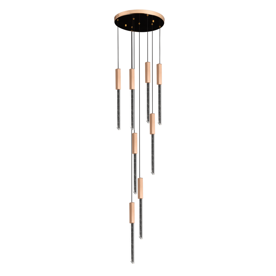 Candelabru Cristal LED BEAMLUX Supremo ,22W, Lumina Calda/Neutra/Rece, Diametru 35cm Auriu Candelabre Cristal Default Title Alessandro Design