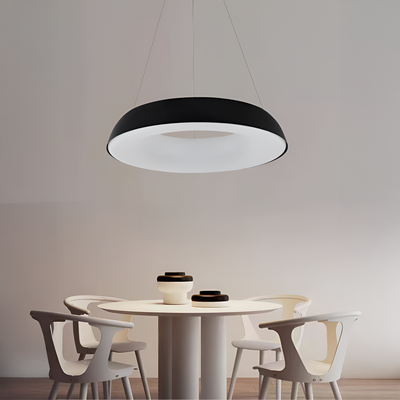 Závesný LED luster s diaľkovým ovládaním CHIARA, 73W, studené/teplé/neutrálne svetlo, stmievateľné, čierny