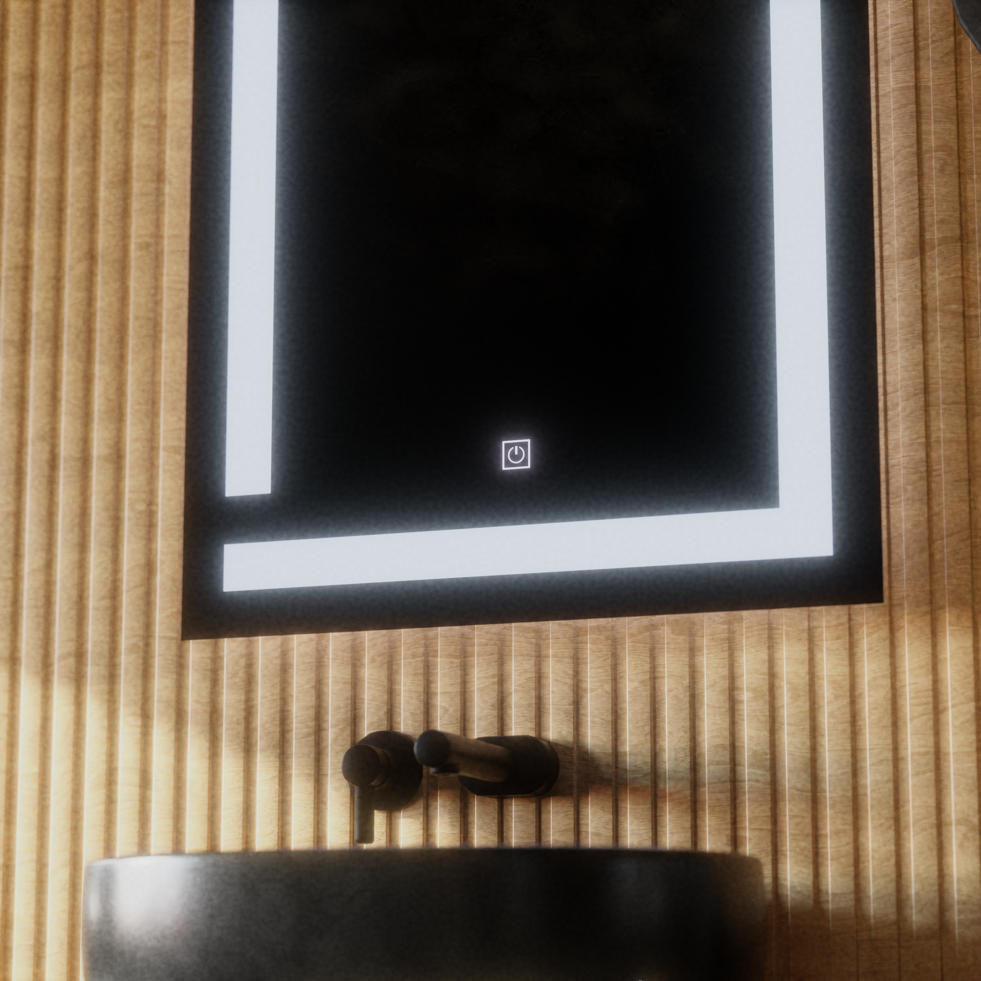 Oglinda LED Giga, 60x80cm, 14W, Touch, Lumina 6000K Oglinzi Korman E Default Title Alessandro Design