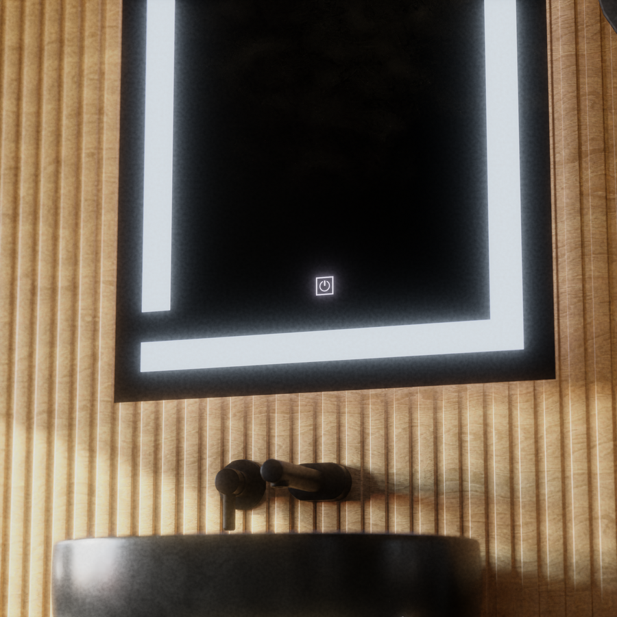 Oglinda LED Giga, 60x80cm, 14W, Touch, Lumina 6000K Oglinzi Korman E Default Title Alessandro Design
