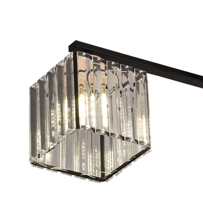 Lustra Clasica Moderna Georgiana, LC111/6BK, 6x E27, Negru, Metal si Sticla Lustre Clasice Default Title Alessandro Design