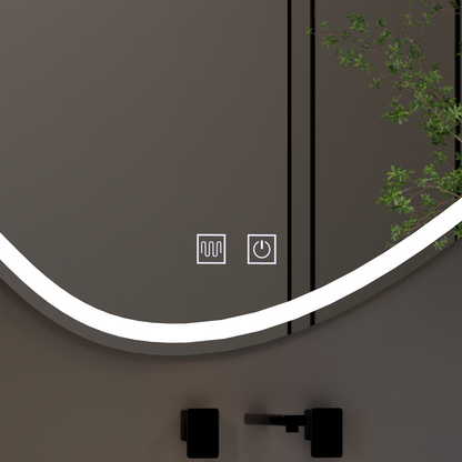 Oglinda LED Touch Quassare, Sistem Dezaburire 90x65 cm Oglinzi Korman E Default Title Alessandro Design