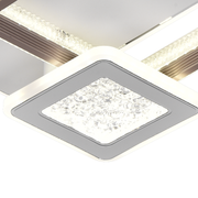 Lustra LED NYXORA 51W, 3 Patrate, lumina Rece/Calda/Neutra, Alb Lustre LED Default Title Alessandro Design