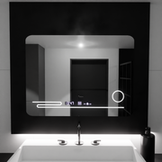 Oglinda LED Rectangulara, 80x60cm, Harmonie MotionGlow Marcello, Sistem Dezaburire, Termometru si Ceas, Lupa Cosmetica, Dimabila Oglinzi Marcello Default Title Alessandro Design