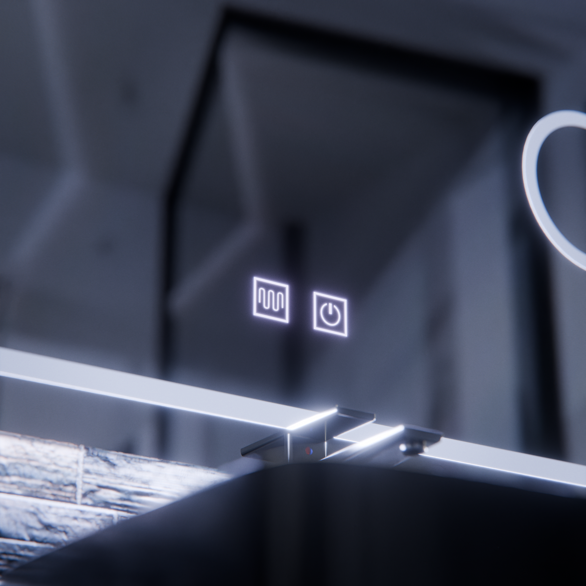 Oglindă LED E30S/65X45, Touch si Funcție Dezaburire, Lumina Cosmetică, 65x45cm, Lumina Rece 6000K Oglinzi Korman E Default Title Alessandro Design