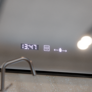 Oglinda LED Senzor MotionGlow Sofia cu functie Dezaburire Termometru Ceas 110x75 cm Lumina Calda/Rece/Neutra Dimabila,Rama Negru Brushed, Colectia Marcello Funghi Oglinzi Marcello Default Title Alessandro Design