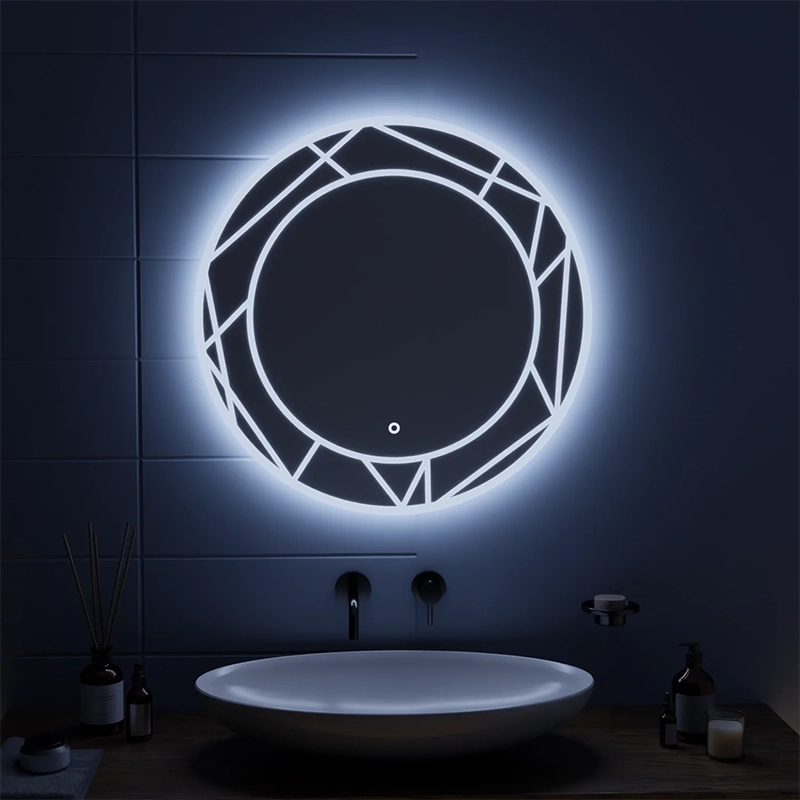 ASTRIX LED dotykové zrkadlo, 70 cm, 6000 K, stmievateľné, systém odhmlievania