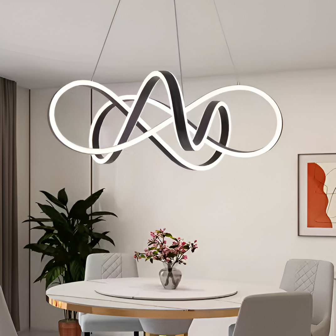 Lustra LED suspendata cu telecomanda INFINITY HALO 69W, lumina Rece/Calda/Neutra, Dimabila, Negru, Inaltime Reglabila Lustre Moderne Default Title Alessandro Design