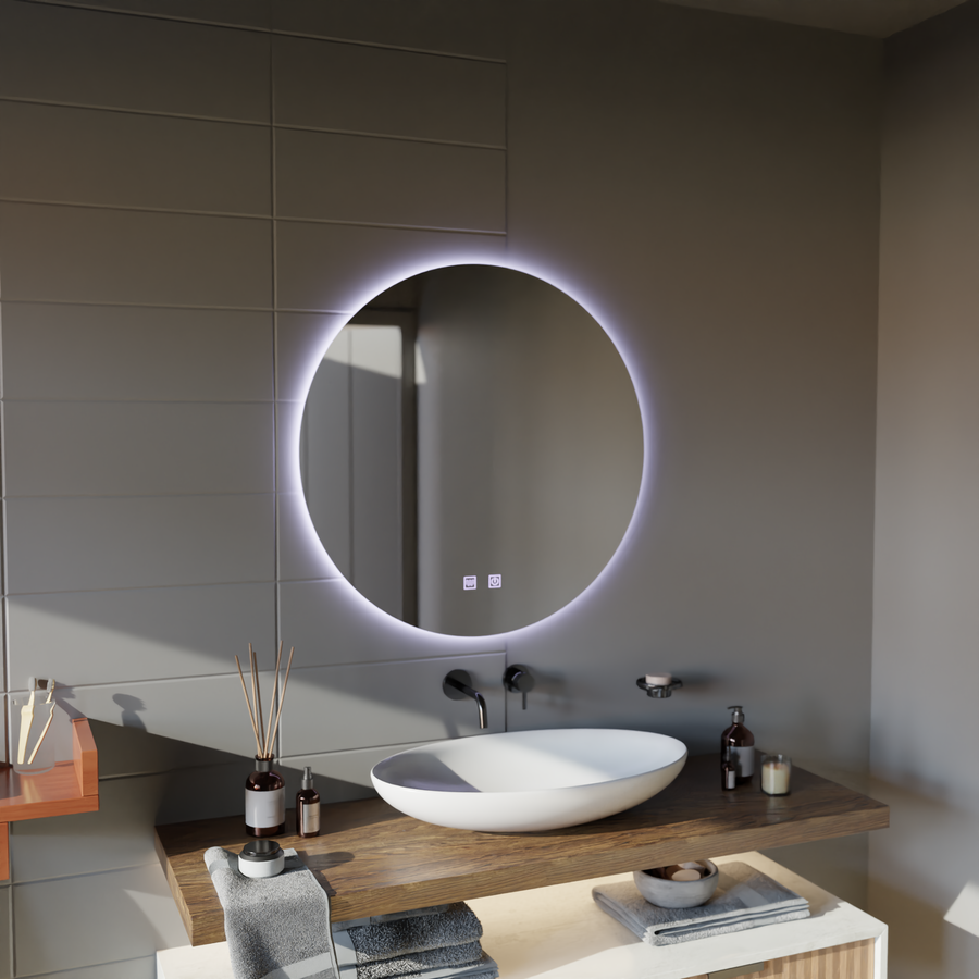 Oglinda LED Rotunda, 70cm, Isolda, Touch, Sistem Dezaburire Oglinzi Korman E Default Title Alessandro Design