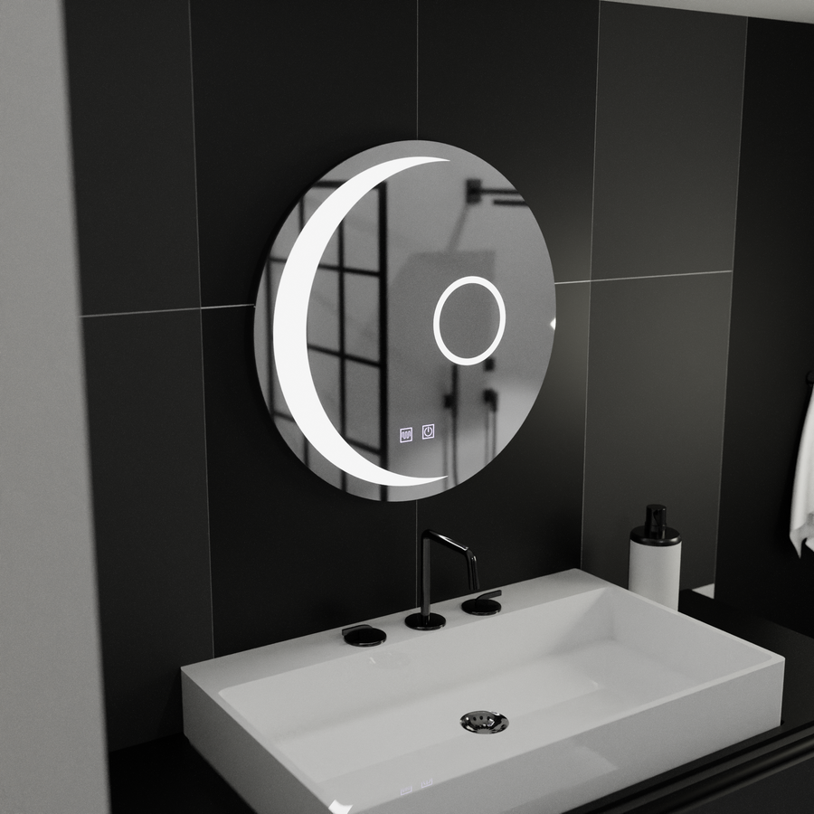 Oglinda LED Rotunda, 80cm, Orbis Touch, Sistem Dezaburire, Dimabila, E31S/80X80 Oglinzi Korman E Default Title Alessandro Design